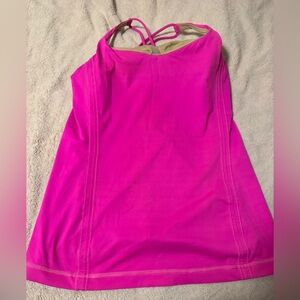 Lululemon Hot Pink Strappy Athletic Tank Top Size 8